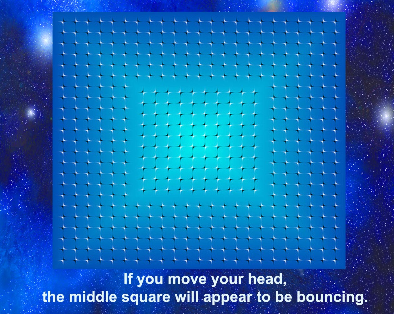 Move your head and the middle square will move